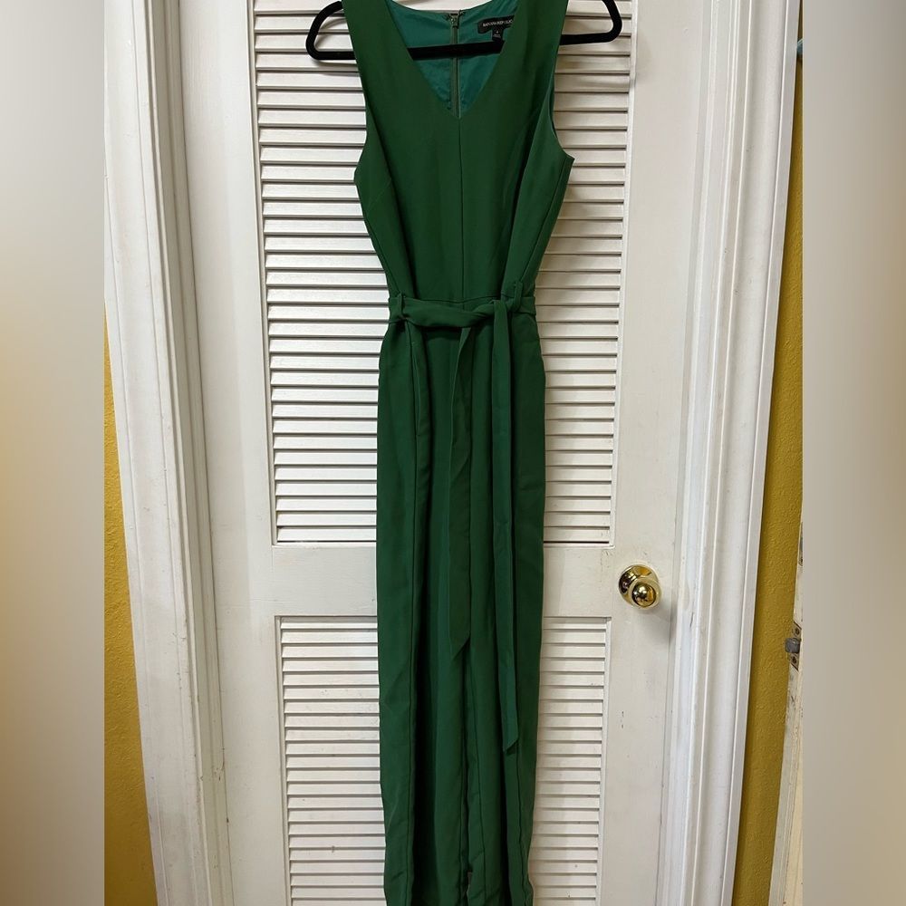 Banana Republic Emerald Green Wide Leg Jumpsuit